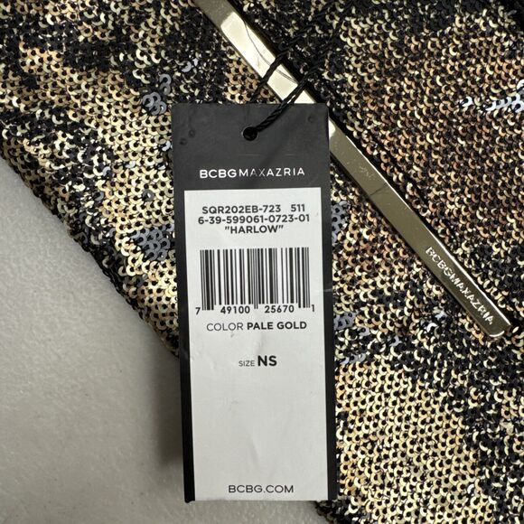 BCBG MAX AZRIA Gold Black Harlow Designer Purse Clutch Bag with Sequins NWT - Picture 12 of 15